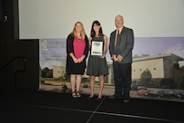 IMAGE: DAHLGREN, Va. (Sept. 21, 2018) – Jennifer Louie receives her certificate of achievement from Naval Surface Warfare Center Dahlgren Division (NSWCDD) Acting Chief of Staff Terri Gray and Acting Deputy Technical Director Chris Clifford at the 2018 NSWCDD Academic Recognition Ceremony.