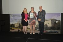 IMAGE: DAHLGREN, Va. (Sept. 21, 2018) – Erin Kilkowski receives her certificate of achievement from Naval Surface Warfare Center Dahlgren Division (NSWCDD) Acting Chief of Staff Terri Gray and Acting Deputy Technical Director Chris Clifford at the 2018 NSWCDD Academic Recognition Ceremony.