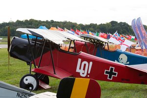 DAYTON, Ohio -- World War I replica aircraft took to the skies during during the eleventh WWI Dawn Patrol Rendezvous at the National Museum of the U.S. Air Force on Sept. 22-23, 2018. (U.S. Air Force photo by Ken LaRock)