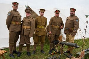DAYTON, Ohio -- Visitors encountered re-enactors in a war encampment setting during the eleventh WWI Dawn Patrol Rendezvous at the National Museum of the U.S. Air Force on Sept. 22-23, 2018. (U.S. Air Force photo by Ken LaRock)