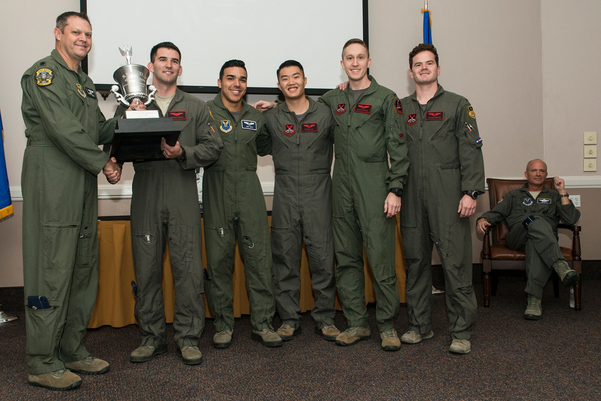 Formal Training Unit Class 18-01 graduated at Barksdale Air Force Base, Louisiana, Sept. 28. 2018.  All formal training for the B-52 Stratofortress comes through the Reserve Citizen Airmen of the 93rd Bomb Squadron in conjunction with their active duty counterparts of the 11th Bomb Squadron (U.S. Air Force photo by Master Sgt. Greg Steele)