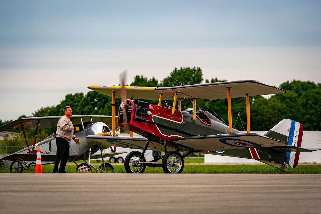 DAYTON, Ohio -- World War I replica aircraft took to the skies during during the eleventh WWI Dawn Patrol Rendezvous at the National Museum of the U.S. Air Force on Sept. 22-23, 2018. (Courtesy photo by Courtney Caillouet)