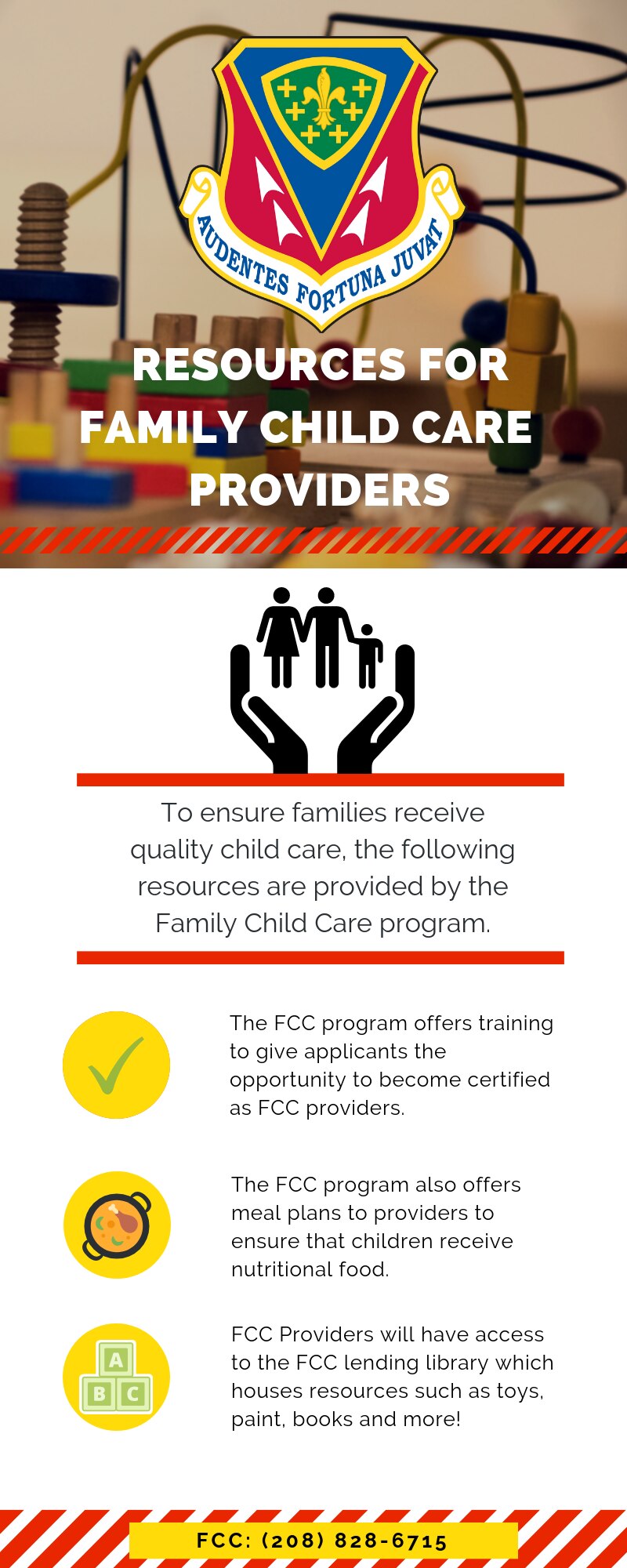 The 366th Force Support Squadron child and youth programs office is always looking for family child care providers. (U.S. Air Force photo by Airman 1st Class Hailey Bivens)