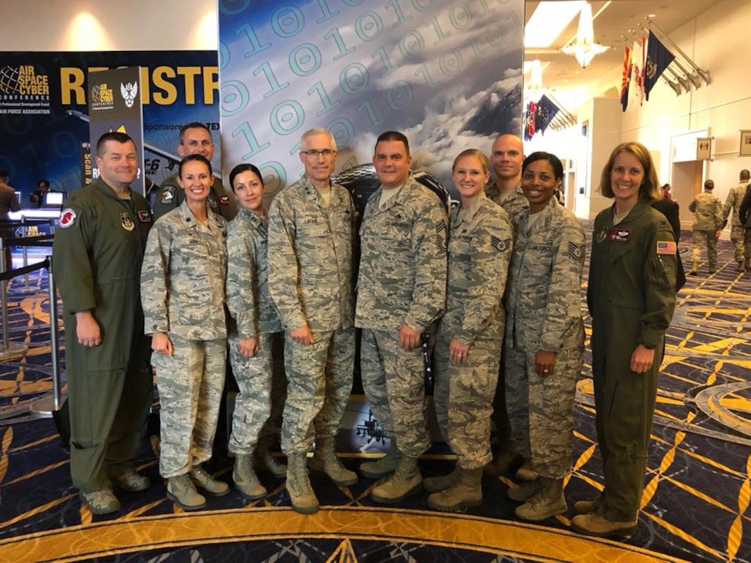 Having fun and meeting great Airmen at the annual AFA conference in Washington, D.C. Here, I caught up with members of the 403d Wing who received a shoutout from the CSAF during his address today!  (U.S. Air Force courtesy photo)