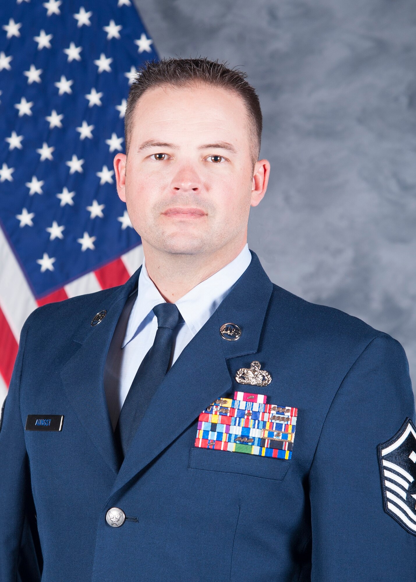 Master Sgt. Jeffrey Aungst, 422nd Air Base Group first sergeant
