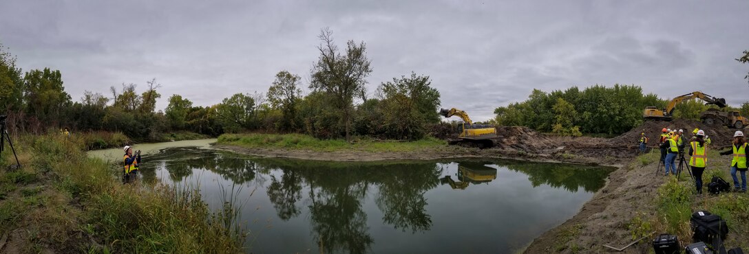 equipment on river bank