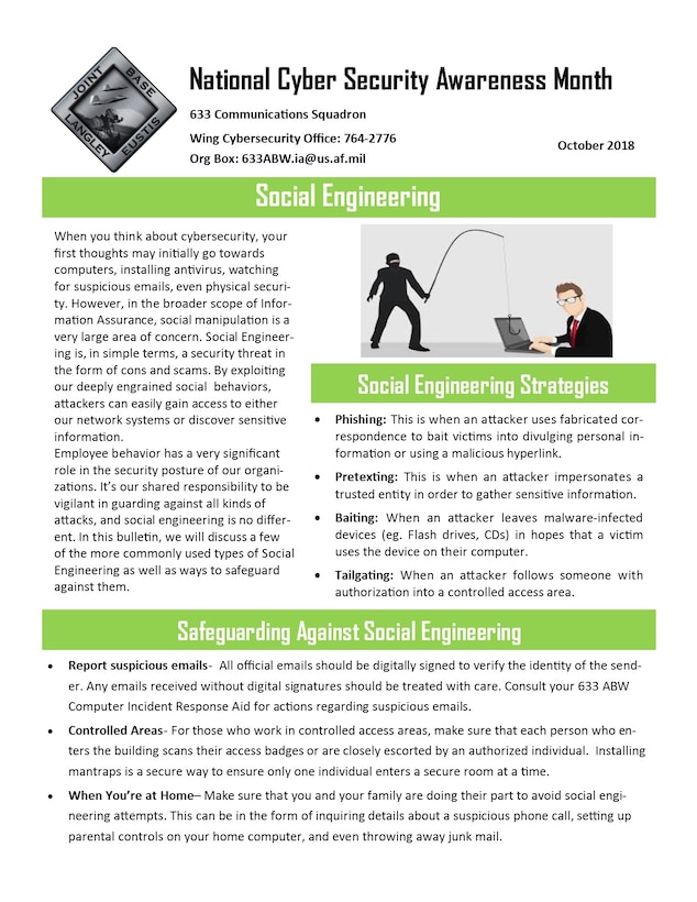 Graphics for National Cyber Awareness Month