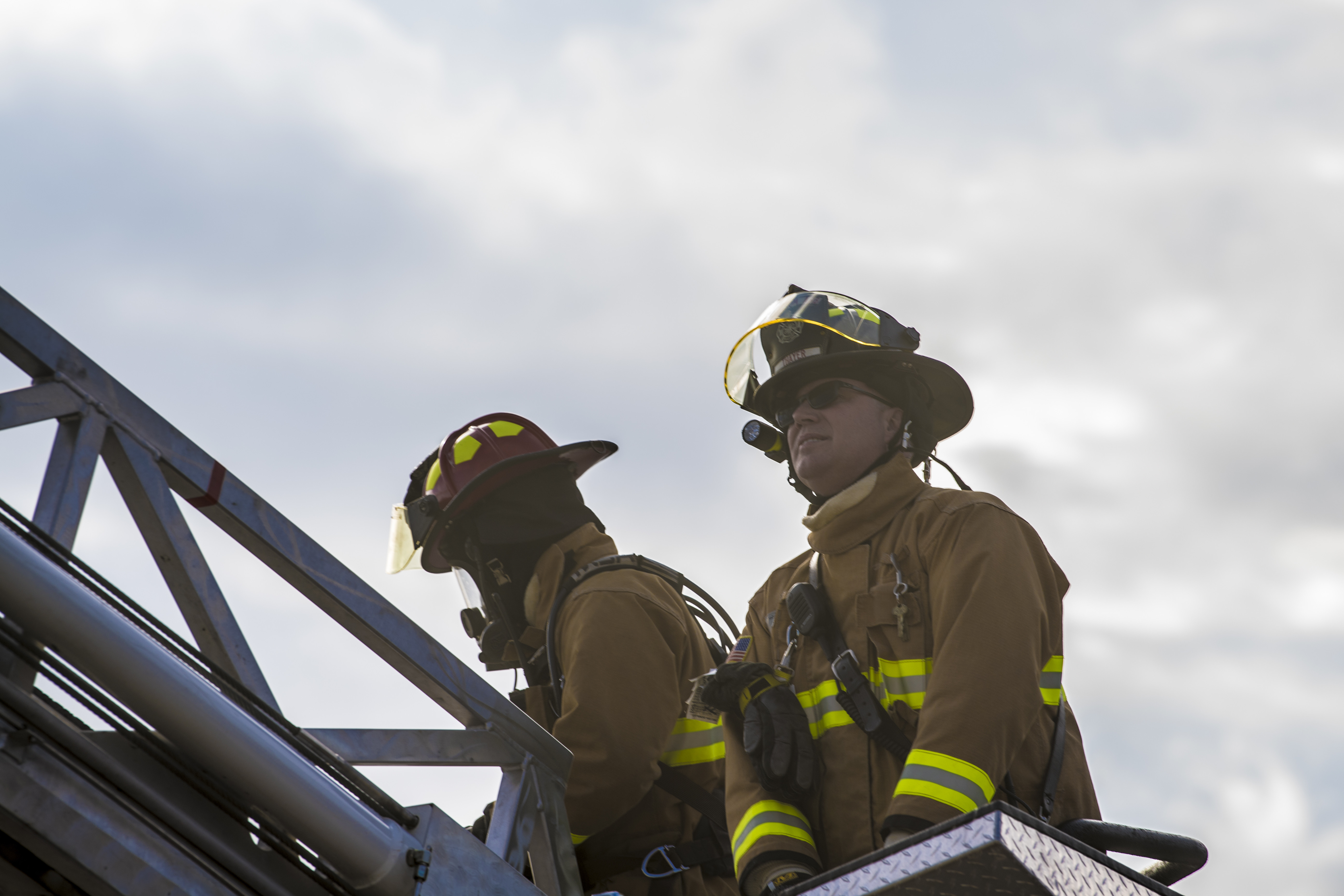 Grissom Firefighters get live fire experience in the Smokehouse