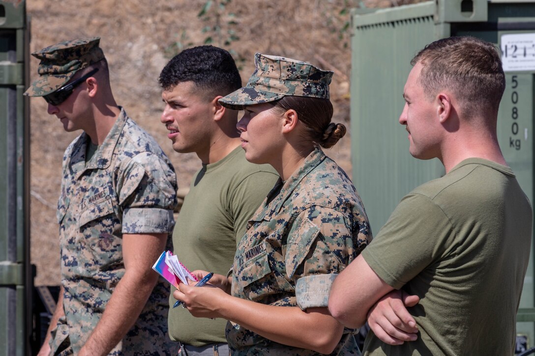 U.S. Marine combat engineers with Task Force Koa Moana participate in a class at Marine Corps Base Camp Pendleton, Calif., Sept. 26, 2018. The class taught the Marines the functions and capabilities of a lightweight water purification system. (U.S. Marine Corps photo by Cpl. Branden J. Bourque)
