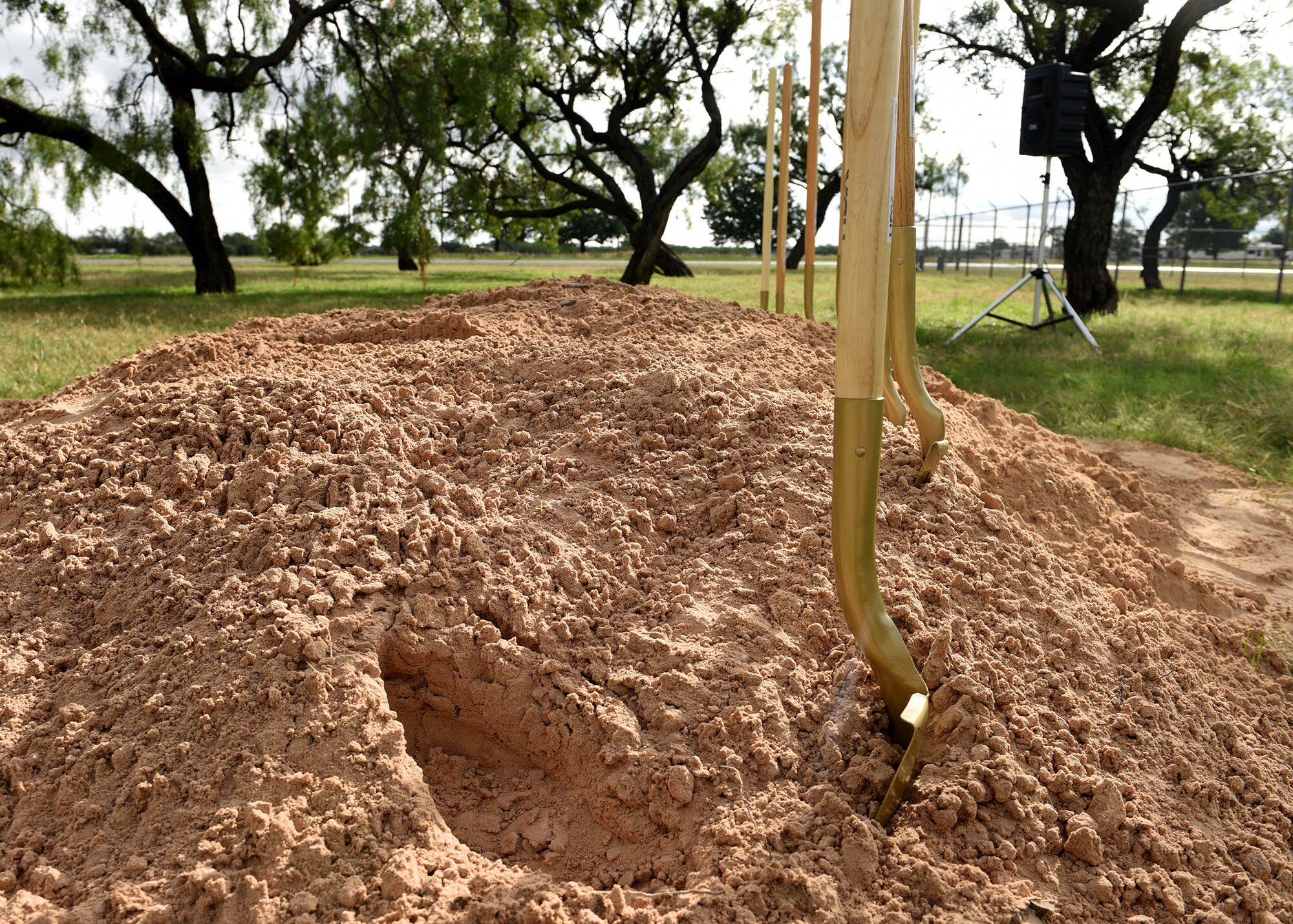 Abilene community, Dyess leadership conduct memorial park groundbreaking