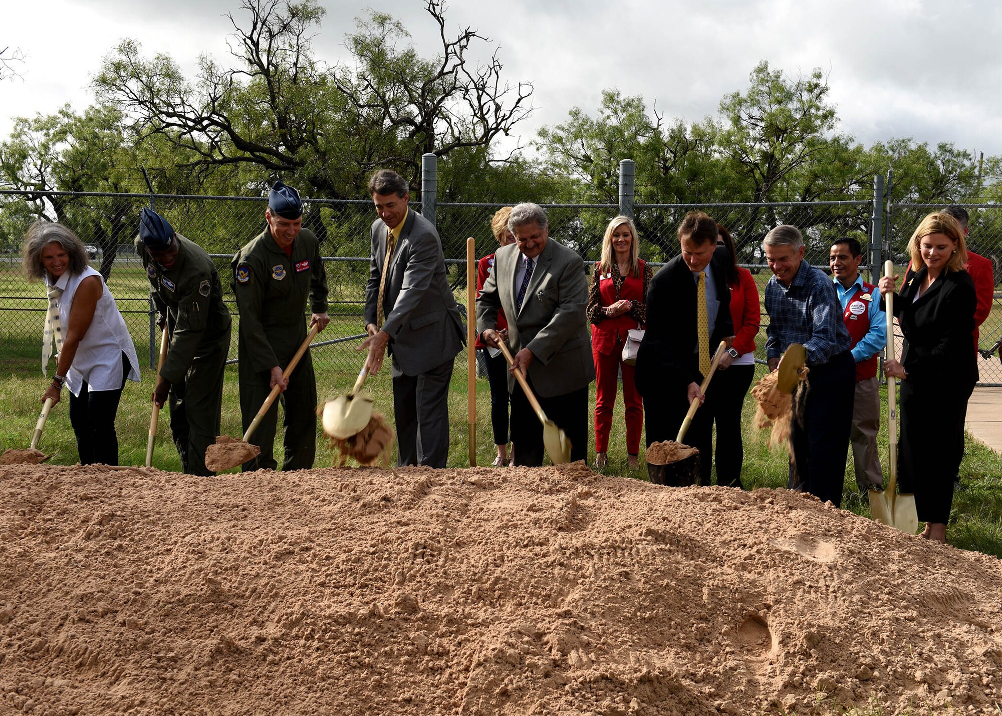 Abilene community, Dyess leadership conduct memorial park groundbreaking