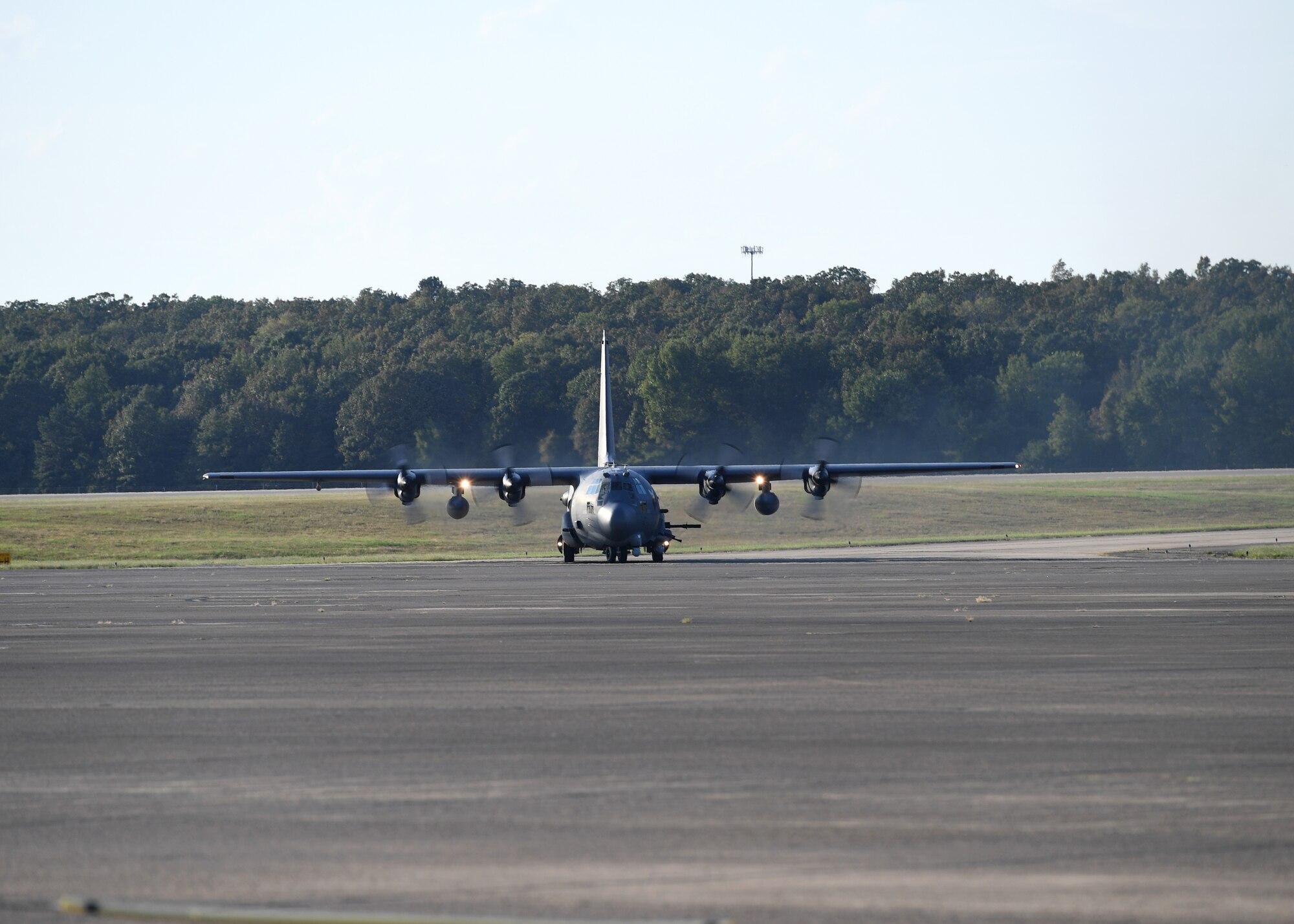 Aircraft land on a runway