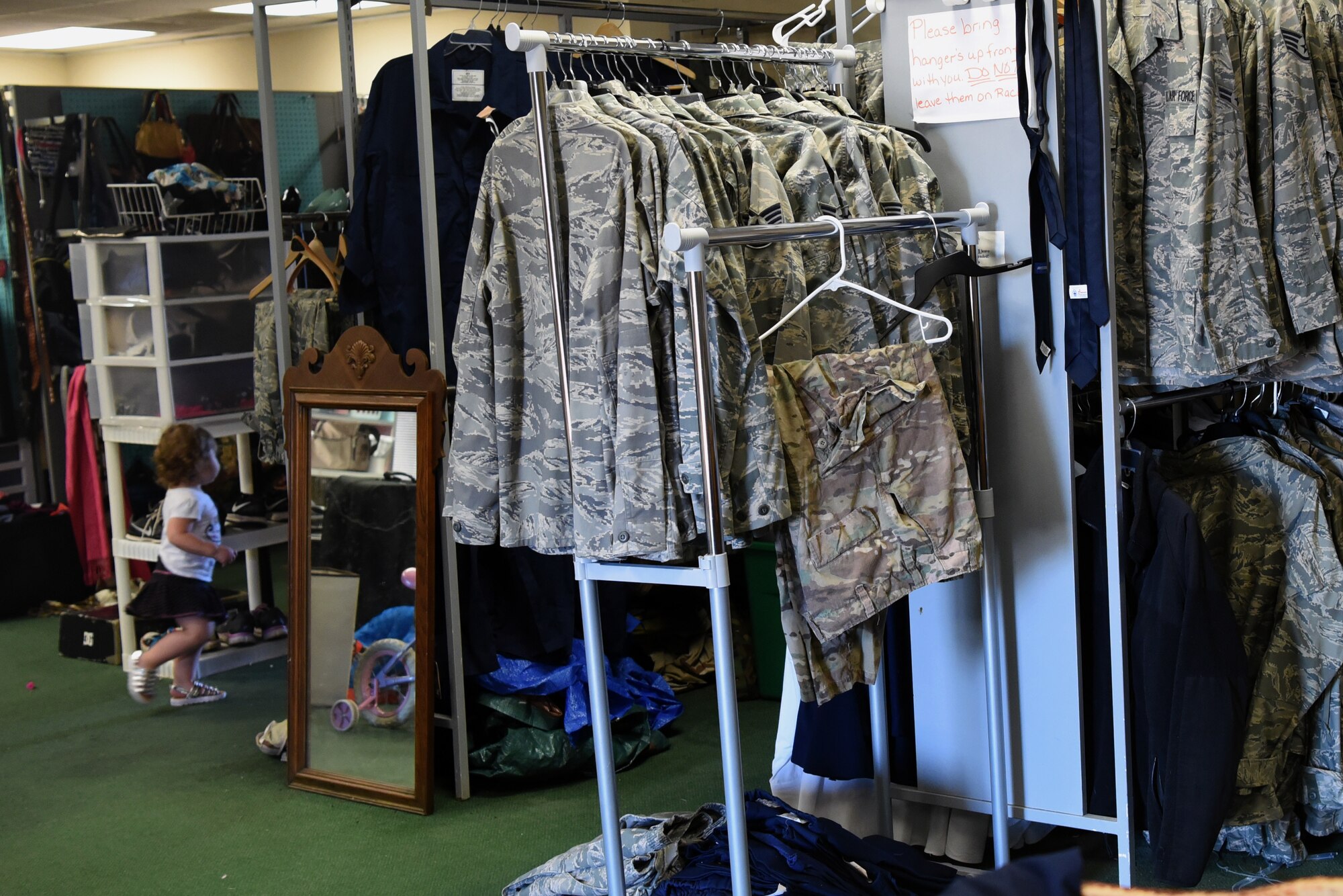 Rows of items sit in the 20th Force Support Squadron Attic at Shaw Air Force Base, S.C., Oct. 4, 2018.