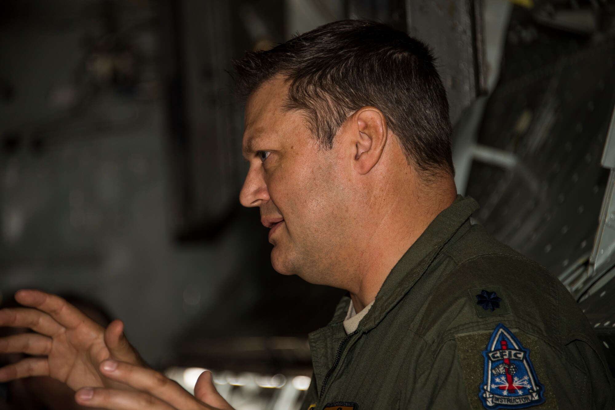 Civic leaders from the Shreveport-Bossier City area toured a B-52 Stratofortress and spoke with active-duty and Reserve Citizen Airmen about their mission at Barksdale Air Force Base, Louisiana, Oct. 9, 2018. (U.S. Air Force photo by Master Sgt. Ted Daigle)