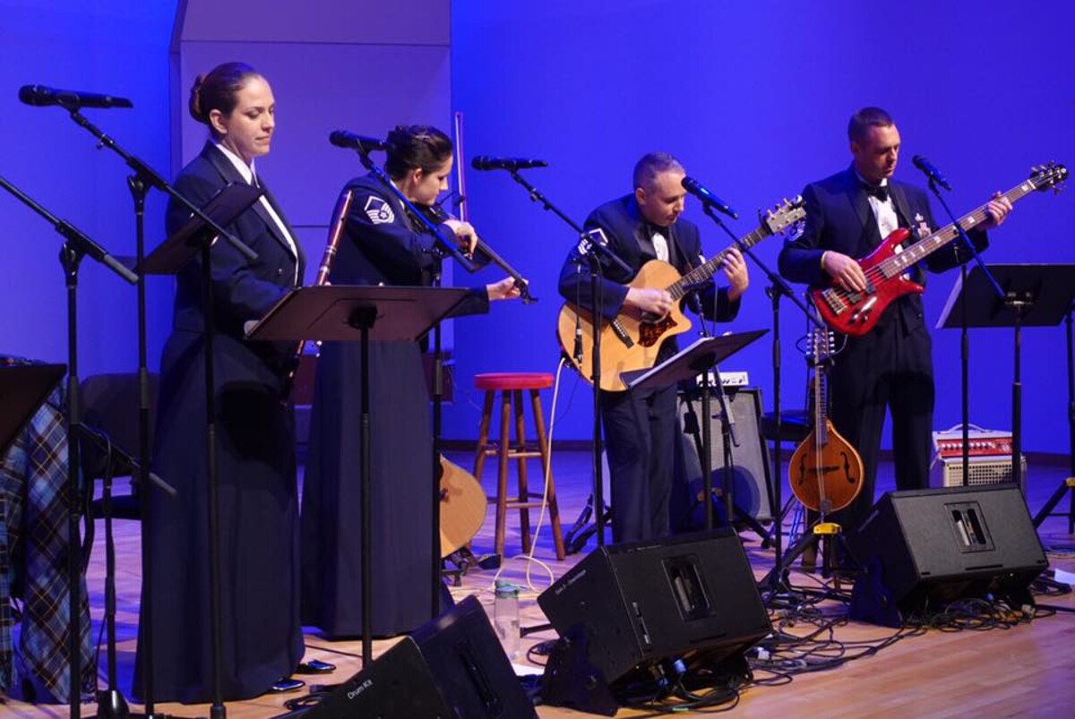 Members of Celtic Aire during their main stage performance at the 2018 Celtic Classic Festival in Bethlehem, PA