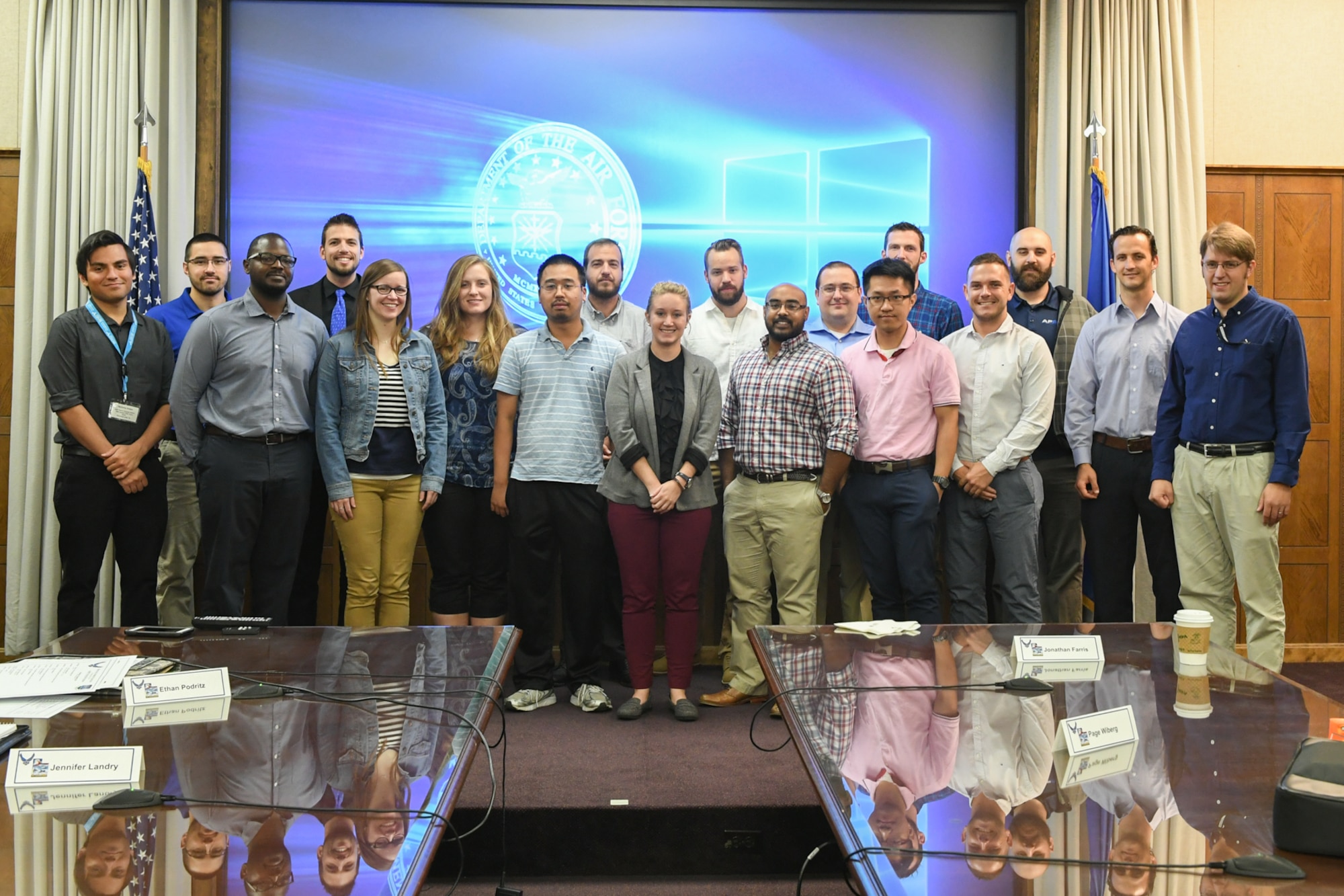 Science and Engineer Palace Acquire, or S&E PAQ, program participants during a base visit Sept. 20, 2018, at Hill Air Force Base, Utah. The visit included tours to showcase the various science, technology, engineering and math, or STEM, jobs available at Hill. (U.S. Air Force photo by Cynthia Griggs)