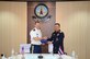 Royal Thailand Air Force Air Marshal Yuttachai Watcharasing (right) and U.S. Army Col. Wayne Turnbull, senior defense official and defense attaché to Thailand (left), celebrate the signing of an agreement for space situational awareness services and data, Oct. 1, 2018, in Thailand. Agreements like these bolster the United States and Thailand’s awareness in the space domain. (Courtesy Photo)