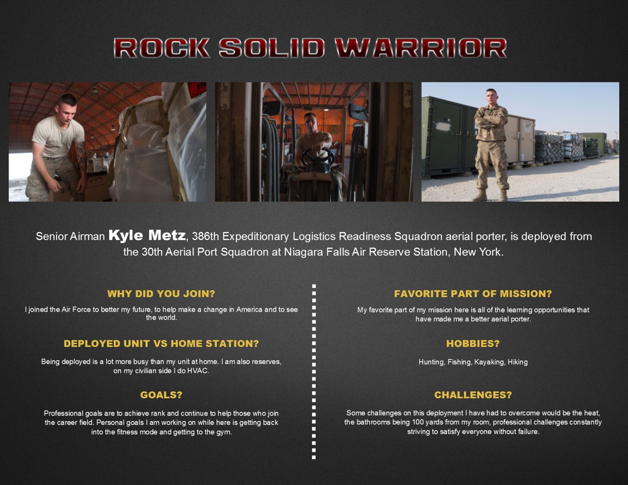 Rock Solid Warrior - SrA Kyle Metz