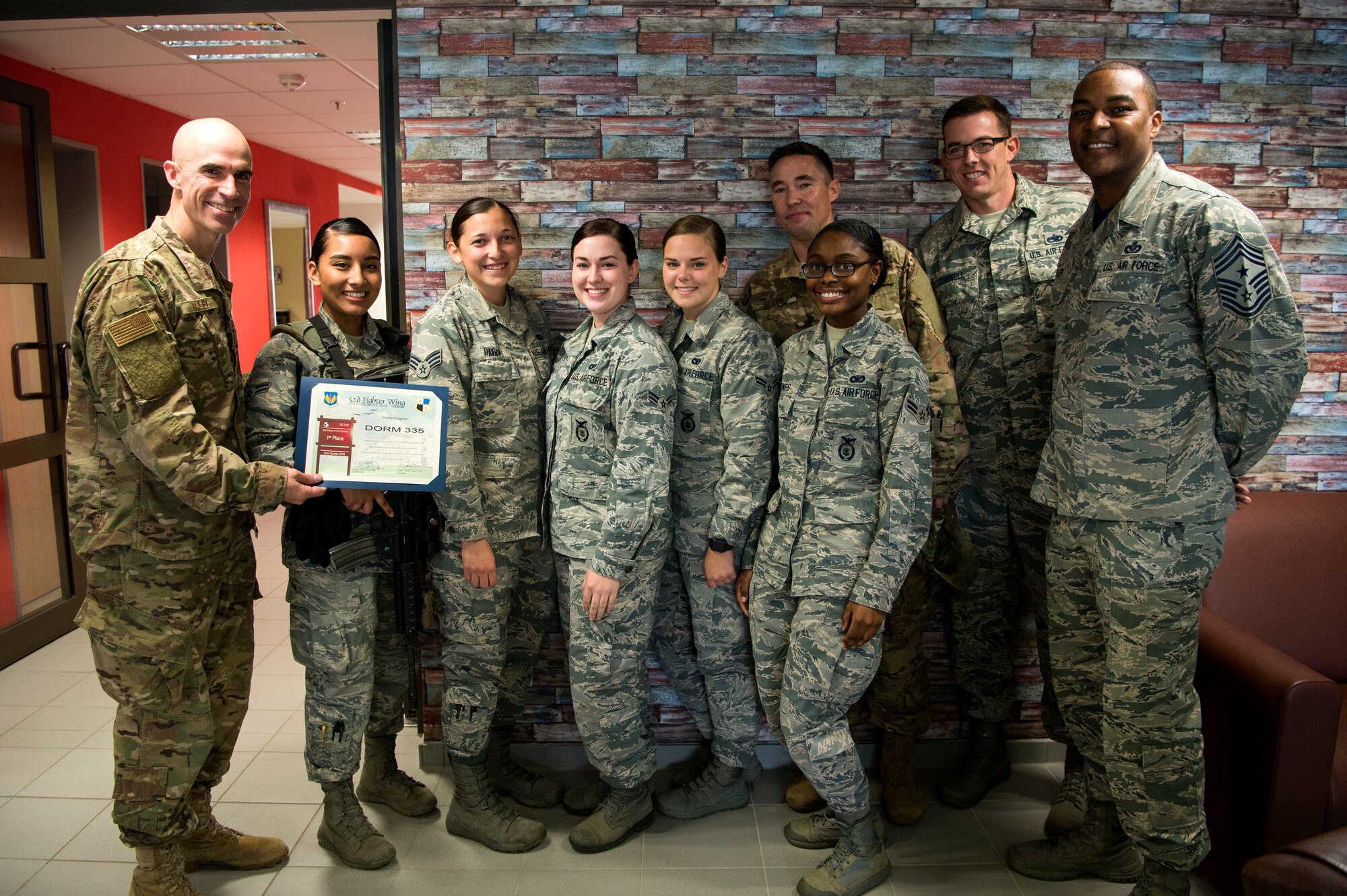 Wing leadership recognizes dorm of the quarter