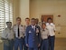 Col. Terrence Adams, Joint Base Charleston commander, meets with students from the Military Magnet Academy Sept. 5, 2018, at Joint Base Charleston, S.C.