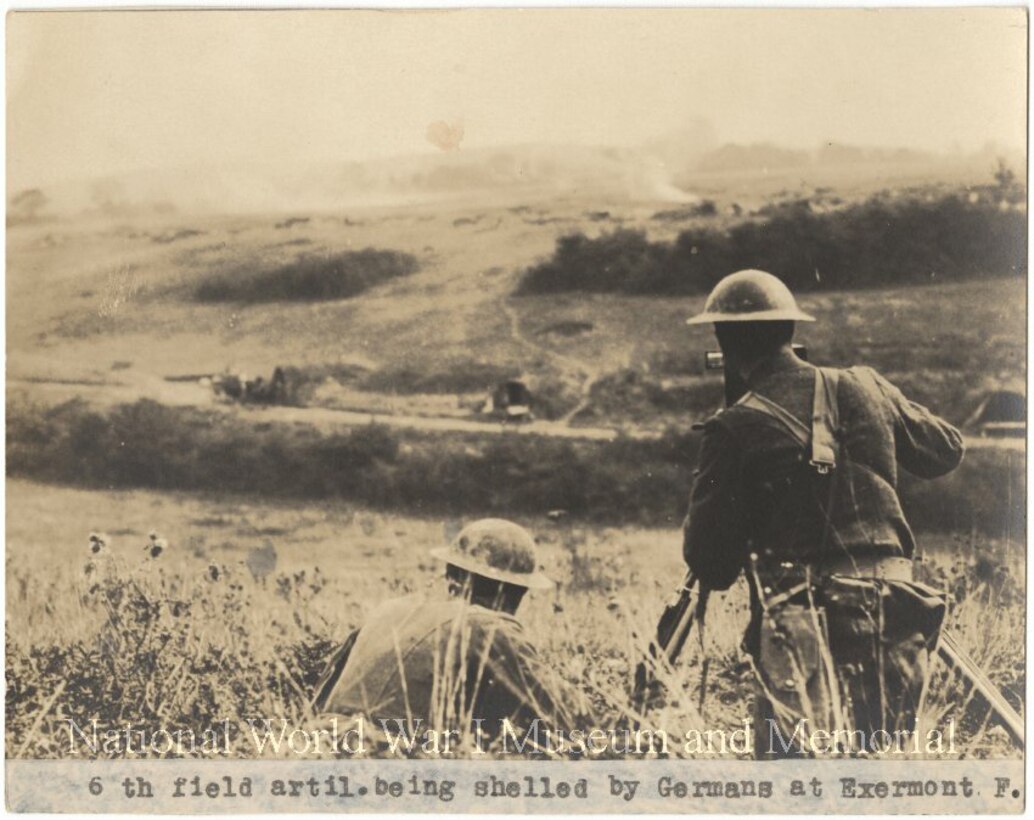 An Army field artillery unit is shelled by German forces in France.