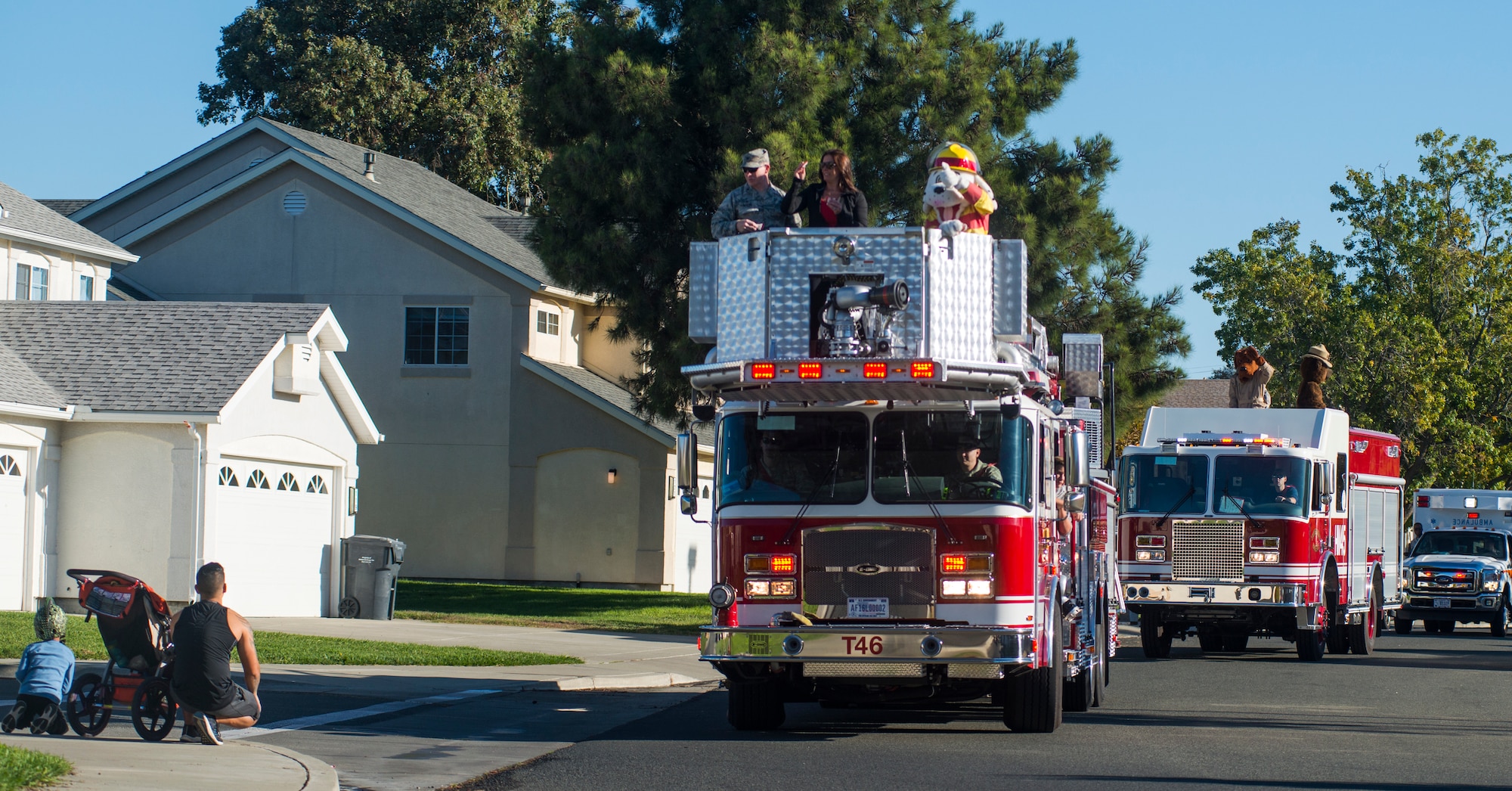 The Travis Air Force Base fire department held a parade and open house as part of Fire Prevention Week.