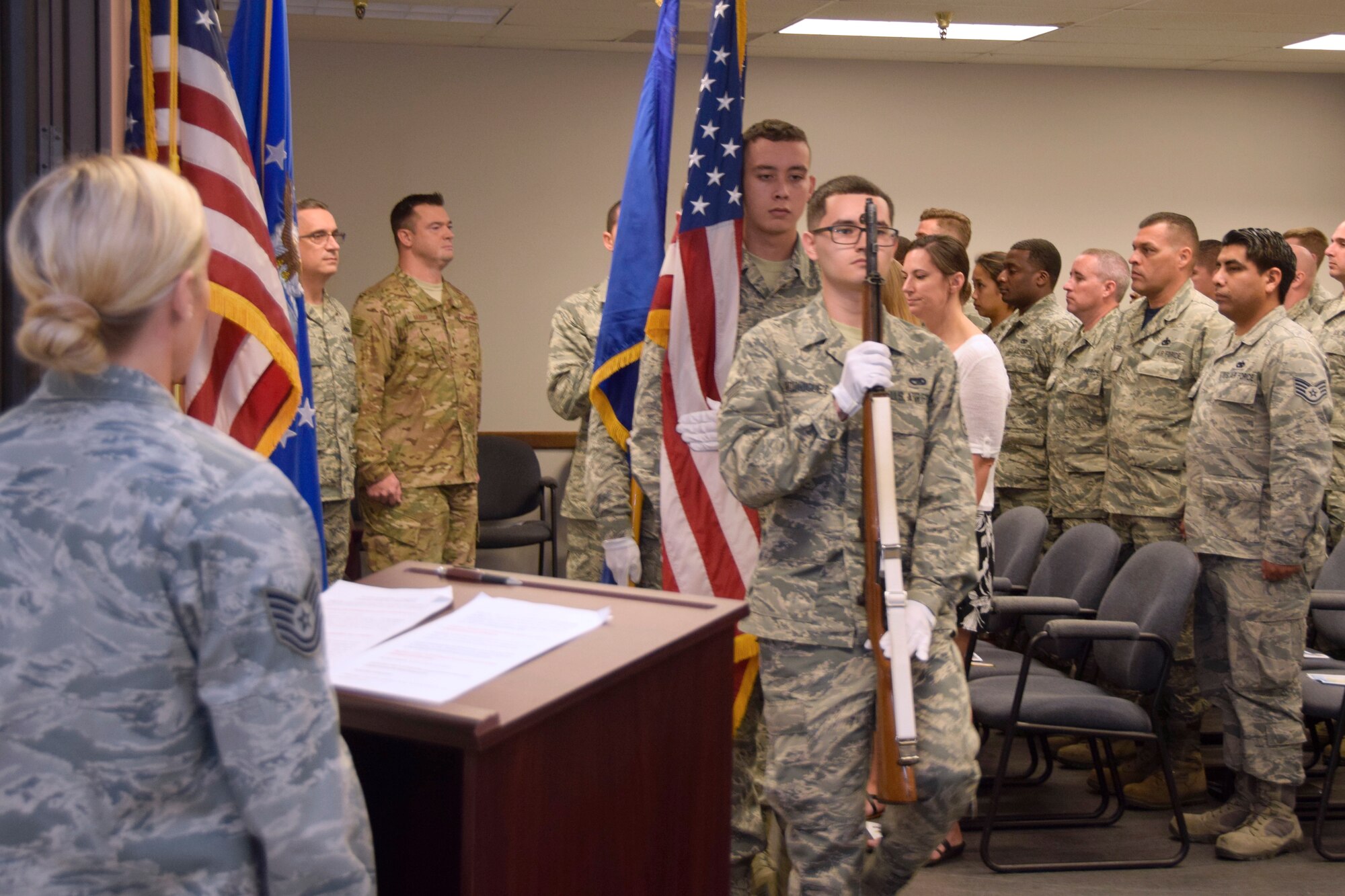 The 26th Aerial Port Squadron welcomed its new commander during an official assumption of command ceremony here Oct. 14th, 2018.