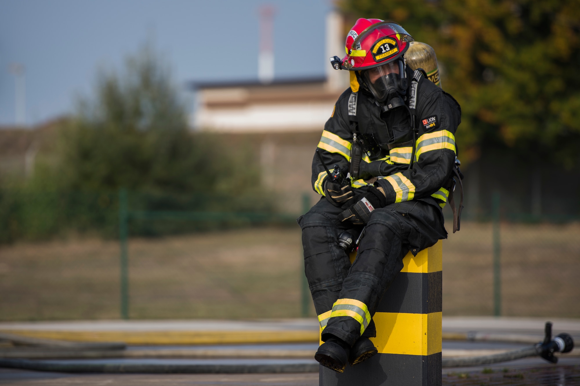 U.S. Air Forces in Europe Fire Academy members assigned to the 435th Construction and Training Squadron hosted a burn training simulation during a USAFE NATO Firefighter partnership course with Latvian and Lithuanian air force firefighters Oct. 10, 2018.