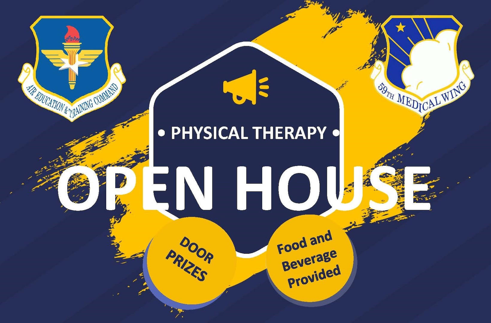 The 59th Medical Wing Physical Therapy Clinic, located on the third floor C wing at Wilford Hall Ambulatory Surgical Center at Joint Base San Antonio-Lackland, is inviting all medical personnel and patients to an open house from 11 a.m. to 1 p.m. Oct. 25.