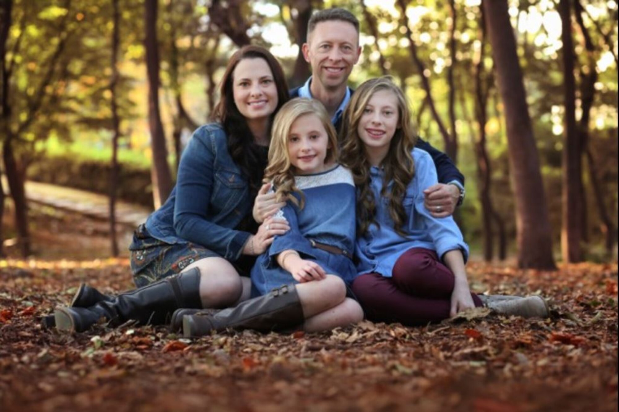 Joseph Meyer, 375th Air Mobility Wing vice commander, is pictured with his wife, Brandy, and two daughters, Eleanor and Evelyn. Over the span of his 21-year-career, Meyer has held four positions at Scott Air Force Base, including his current position as vice commander.