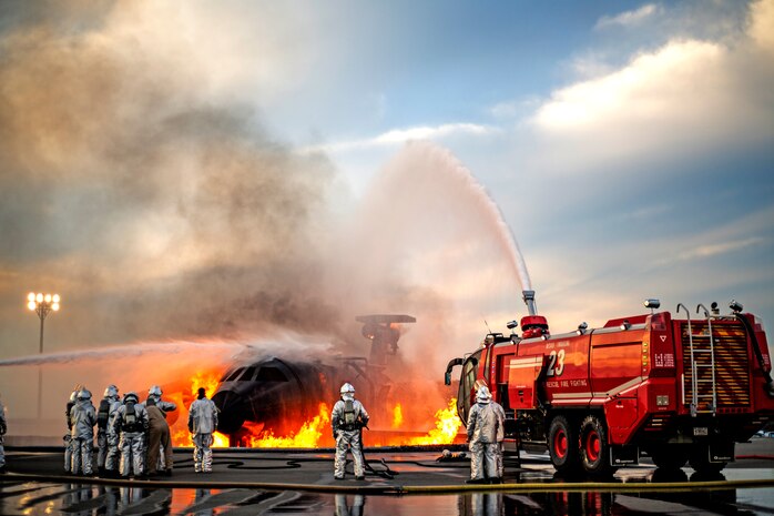 ARFF Marines conduct early morning training