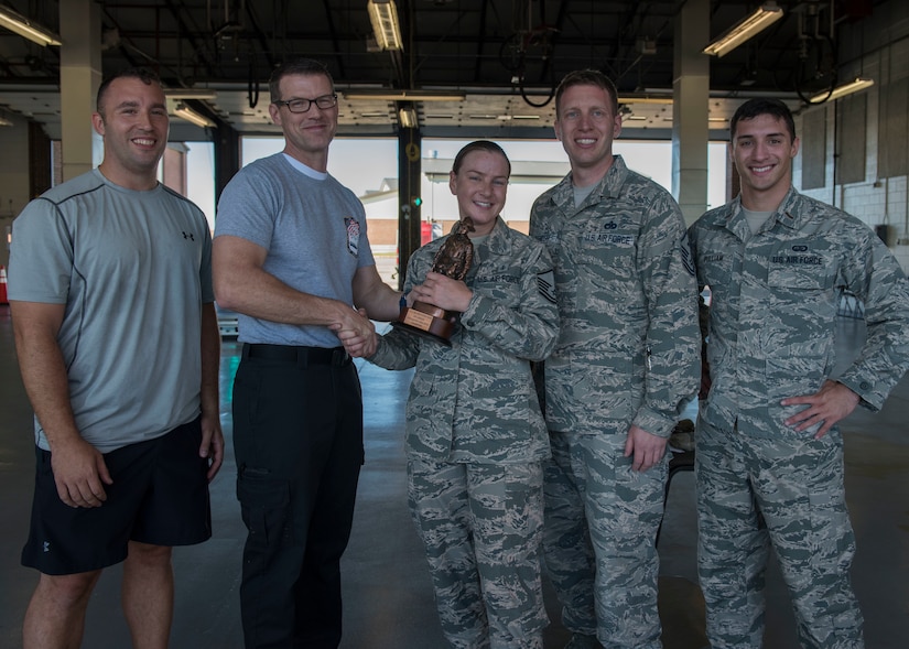 Members of the First Sergeants team pose for a photo at Joint Base Langley-Eustis, Virginia, Oct. 12, 2018.