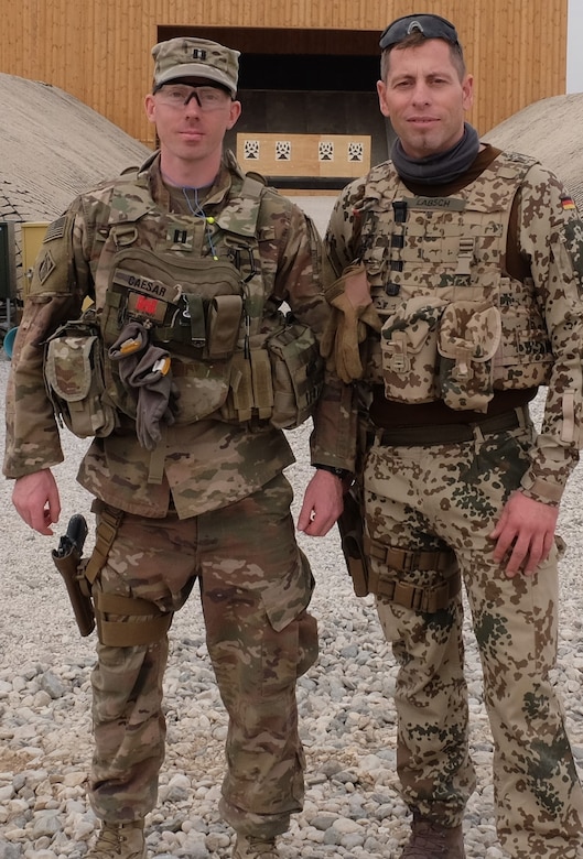 CPT Caesar and Lieutenant Colonel Lebsch in front of the firing range.
