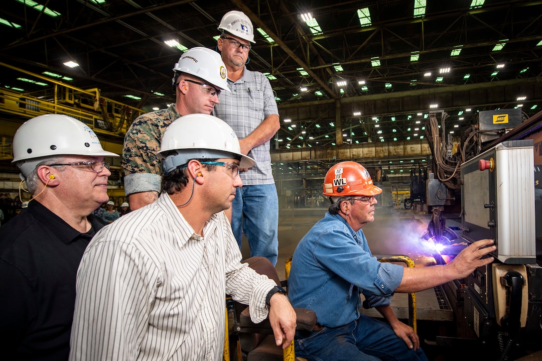 LHA-8, PEO Ships, Bougainville, start fabrication