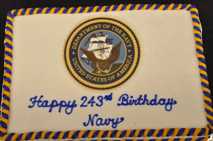 IMAGE: Dahlgren celebrates Navy's 243rd Birthday. Cake is pictured.
