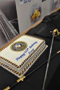 IMAGE: Dahlgren celebrates Navy's 243rd Birthday. Cake is pictured.