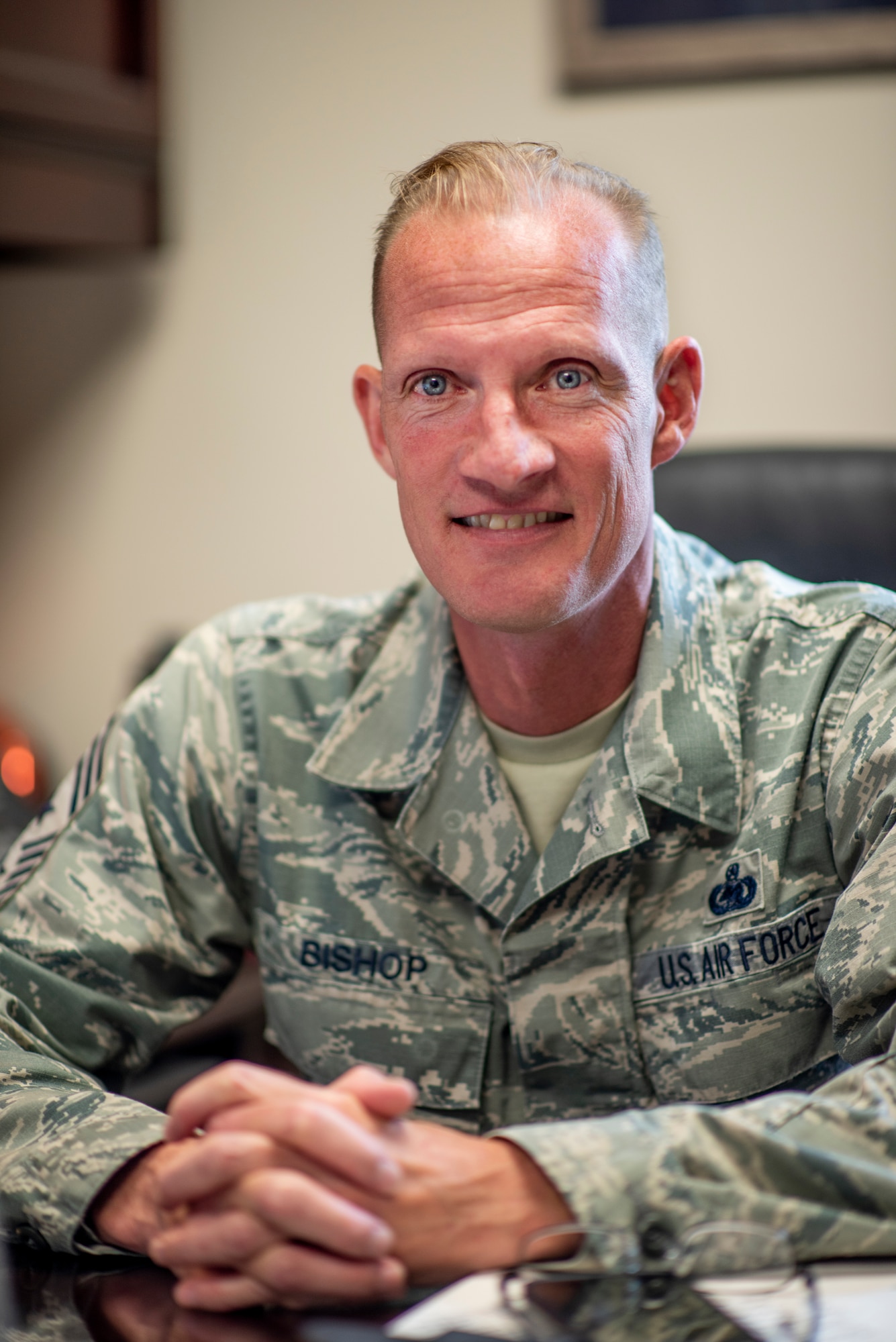 (U.S. Air Force courtesy photo of Chief Master Sgt. David Bishop, 141st Air Refueling Wing command chief)