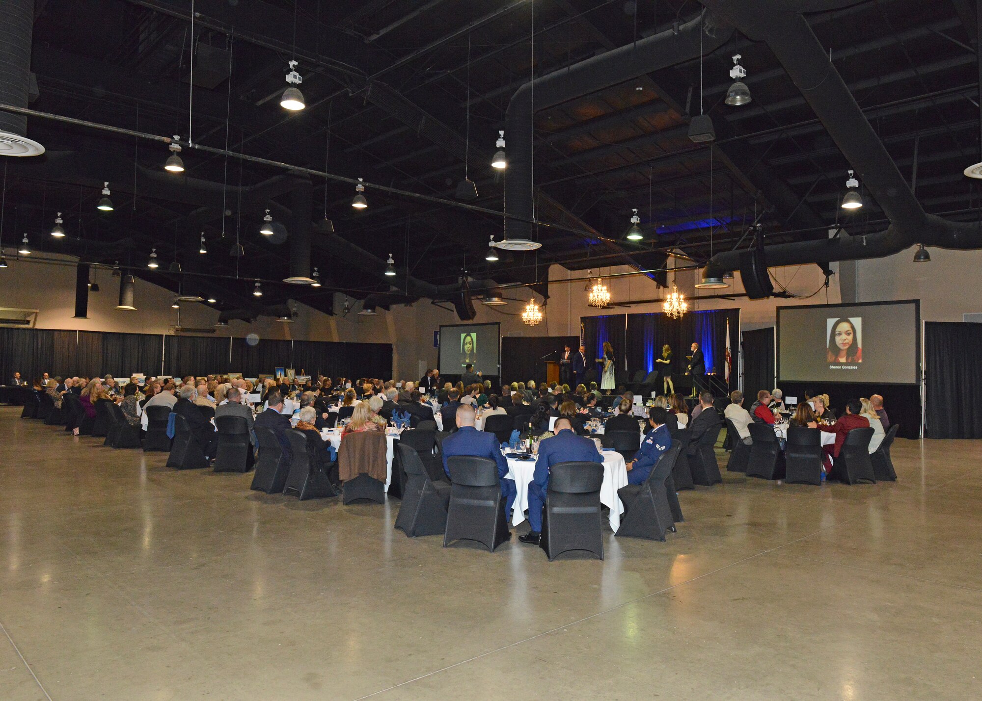 The Flight Test Historical Foundation hosted its annual Gathering of Eagles gala Oct. 13 at the H.W. Hunter Pavilion at the Antelope Valley Fairgrounds in Lancaster, California. This year’s event honored women of flight test and honored six new eagles of the foundation who were recognized for their contributions to aviation and work in the flight test community. (U.S. Air Force photo by Kenji Thuloweit)