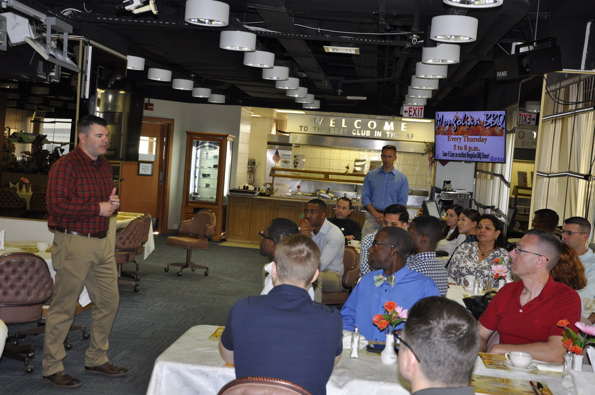 39th Air Base Wing vice commander briefs members of the 425th Air Base Squadron