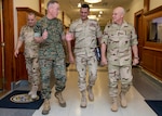 Chairman of the Joint Chiefs of Staff Gen. Joe Dunford hosts his Egyptian counterpart, Egyptian Armed Forces Lt. Gen. Mohamed Farid Hegazi, for a visit to the Pentagon, Oct. 15, 2018.