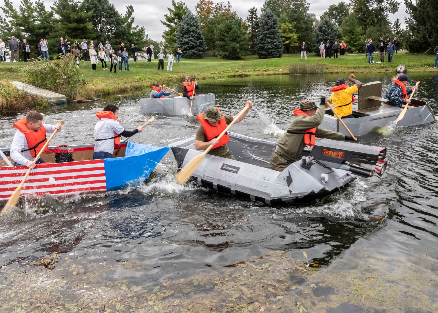 Navy Cardboard Regatta