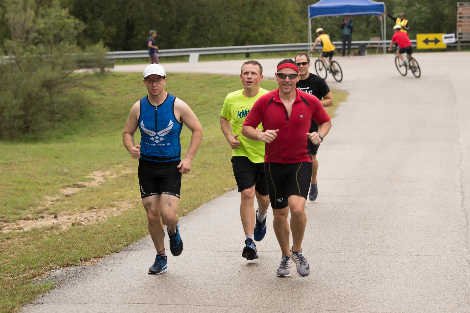 Members of Joint Base San Antonio compete in the Rambler 120 Oct. 13, 2018, at JBSA Recreation Area at Canyon Lake, Texas.