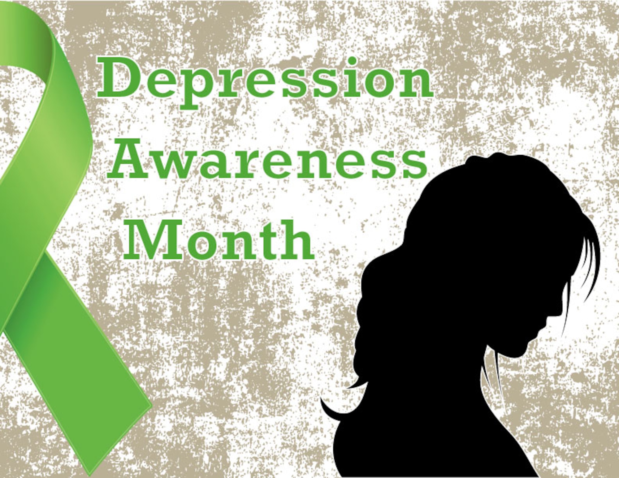 October is National Depression Awareness Month. Depression is one of the top public health problems, affecting 300 million people nationwide. According to a 2014 study in the Journal of the American Medical Association of Psychiatry, nearly one in four active duty members shows signs of a mental health condition. The earlier people get help, the better the prognosis.  (U.S. Air Force Illustration by Staff Sgt. Matthew Coleman-Foster)
