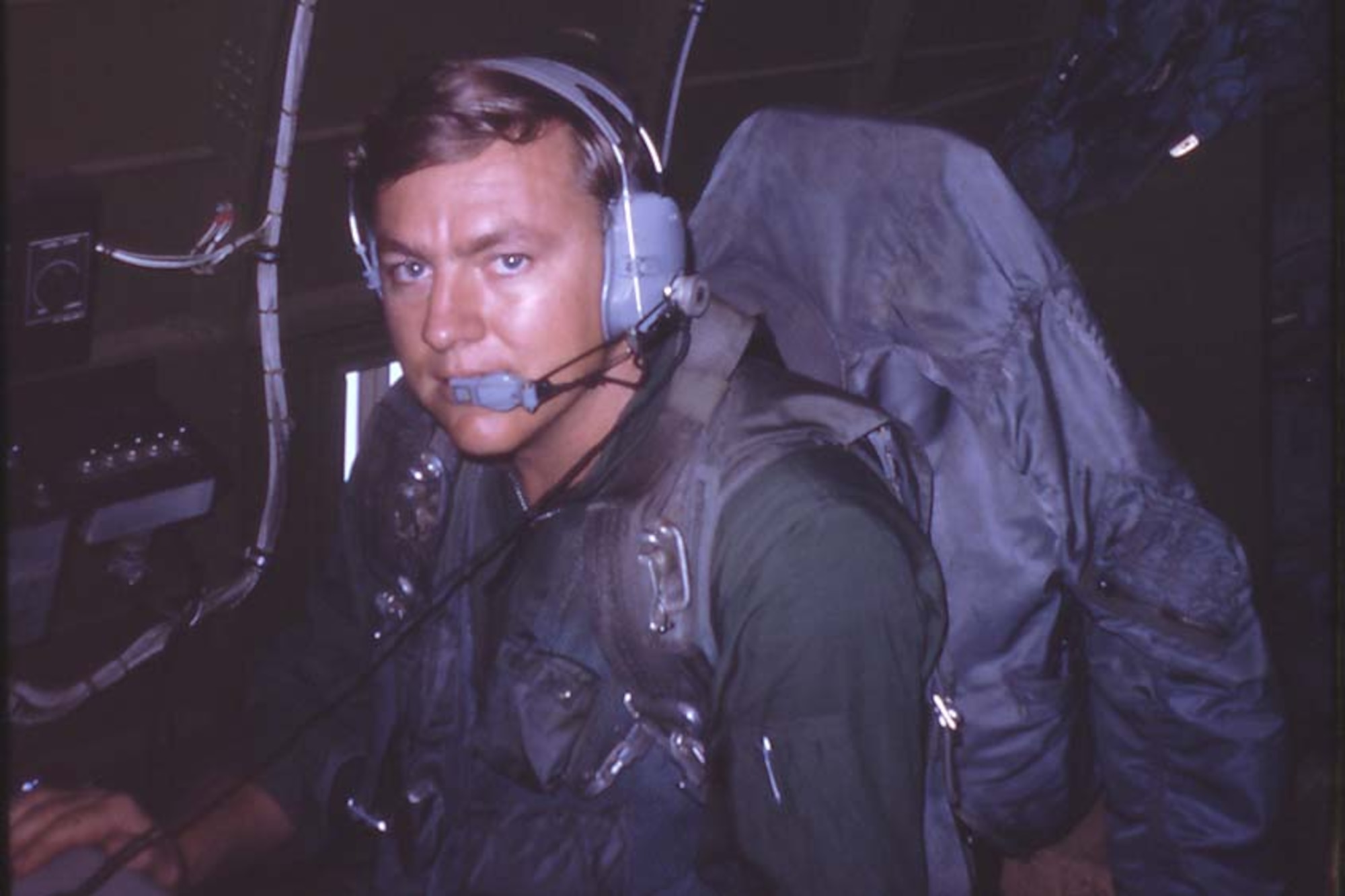 David Miller prepares for a mission aboard a C-47 Skytrain in this undated photo from his time in Vietnam. A radio intercept operator, Miller was recognized for his actions there more than 50 years after his actions saved the lives of U.S. troops on the ground. (Courtesy photo)