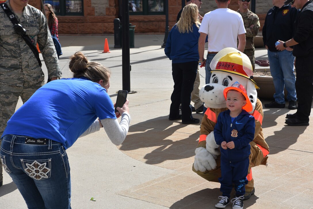 The local community enjoys the festivities during the first county-wide Fire Prevention Week Open House in Cheyenne, Wyo., on Oct. 13, 2018.