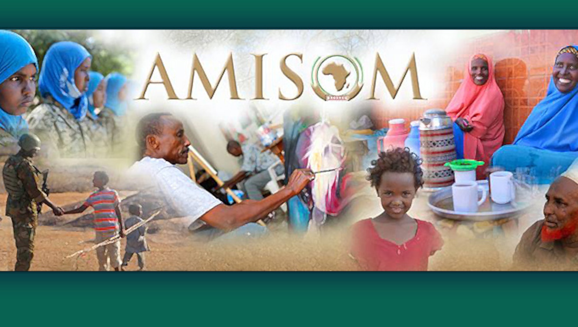 Artist's digital design using photo portaying the group's mission in Somalia from AMISOM's facebook page
https://www.facebook.com/amisom.somalia