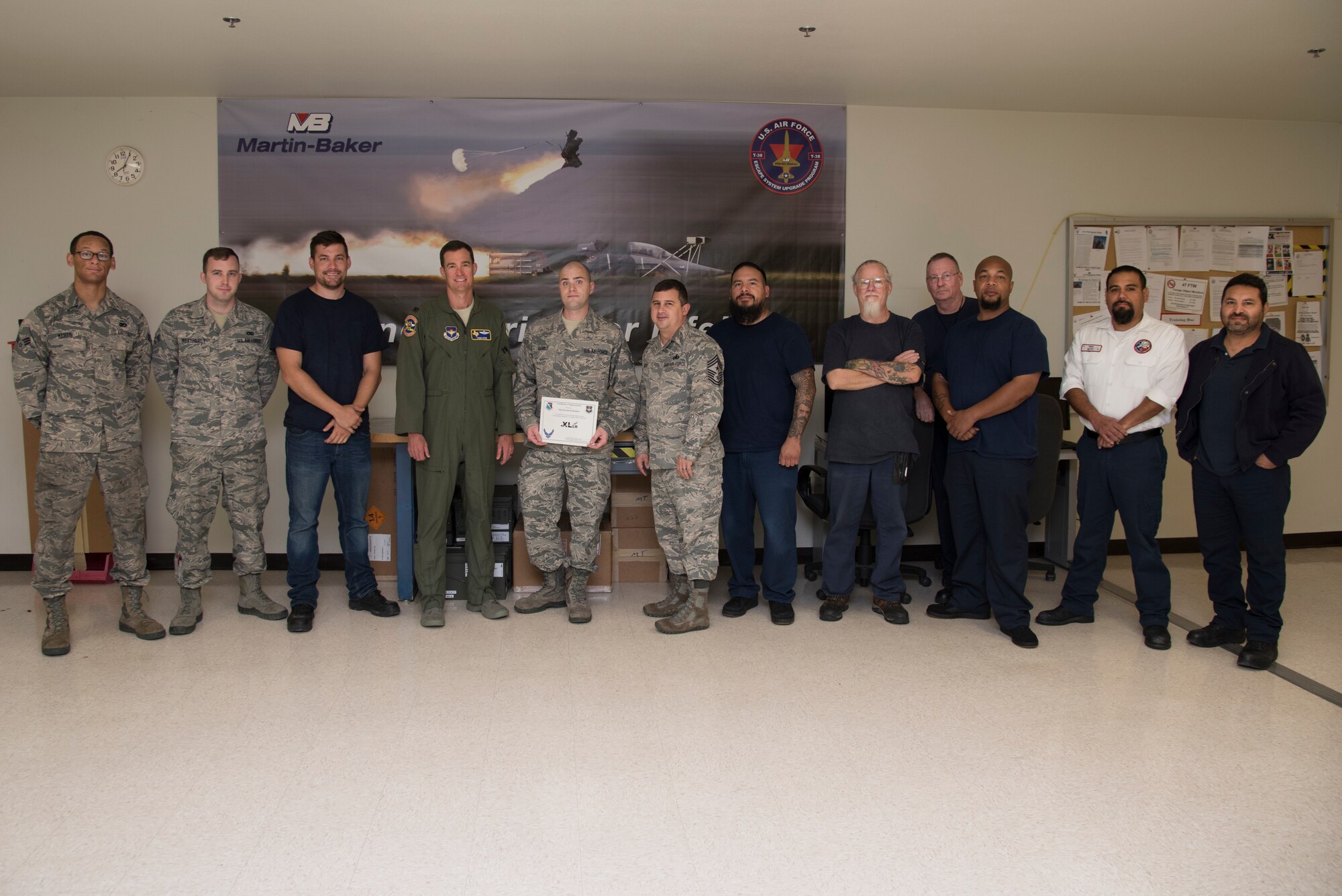 Staff Sgt. Kenneth Rambo, 47th Flying Training Wing egress systems craftsman, was chosen by wing leadership to be the “XLer” of the week, for the week of Oct. 8, 2018, at Laughlin Air Force Base, Texas. Rambo, a native of Seattle, Washington, works extensively to ensure the last means for pilots to eject an aircraft are fully operational to perform the job, if the need arrives. (U.S. Air Force photo by Airman 1st Class Marco A. Gomez)