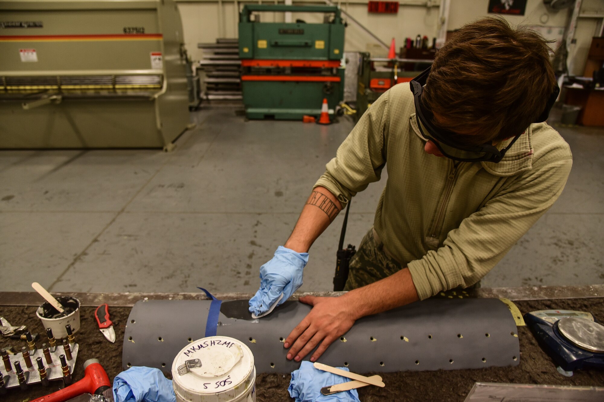 22ARW, 22MXS, Sheet Metal, Maintainers, Refueling Airmen, KC-135, boom skin panel