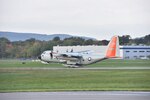 An LC-130 assigned to the New York Air National Guard's 109th Airlift Wing leaves Stratton Air National Guard Base on Sept. 16, 2018, en route to McMurdo Sound, Antarctica. The 109th Airlift Wing flies the only ski-equipped planes in the U.S. military which can land on snow and ice. The 109th provides support for National Science Foundation research on the continent as part of the U.S. militaries Operation Deep Freeze.