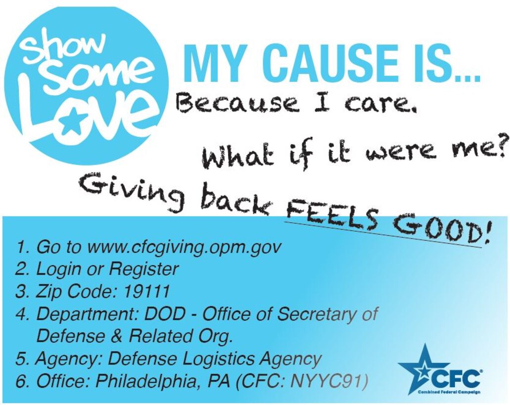 Graphic - DLA Troop Support CFC campaign is now open through Jan. 11, 2019. Contact supply chain points of contact for info.